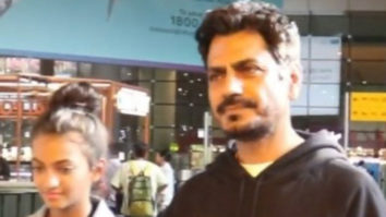 Nawazuddin Siddiqui & Avneet Kaur pose for paps at the airport