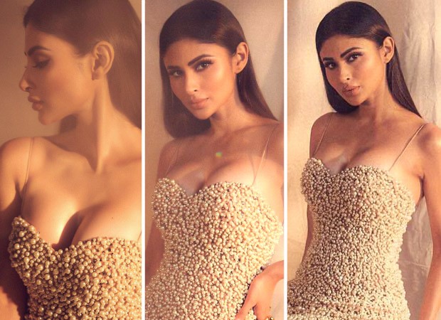 New Instagram photos of Mouni Roy show her raising pizzazz in a seductive pearl-encrusted mini dress : Bollywood News