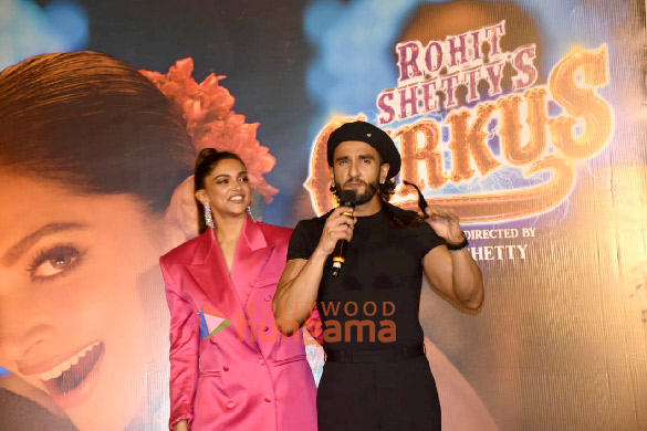 photos deepika padukone ranveer singh and rohit shetty snapped at the launch of the track current laga re from cirkus 02