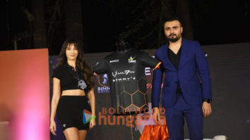 Photos: Nora Fatehi snapped at the launch of the Tennis Premiere League jersey for the Delhi team