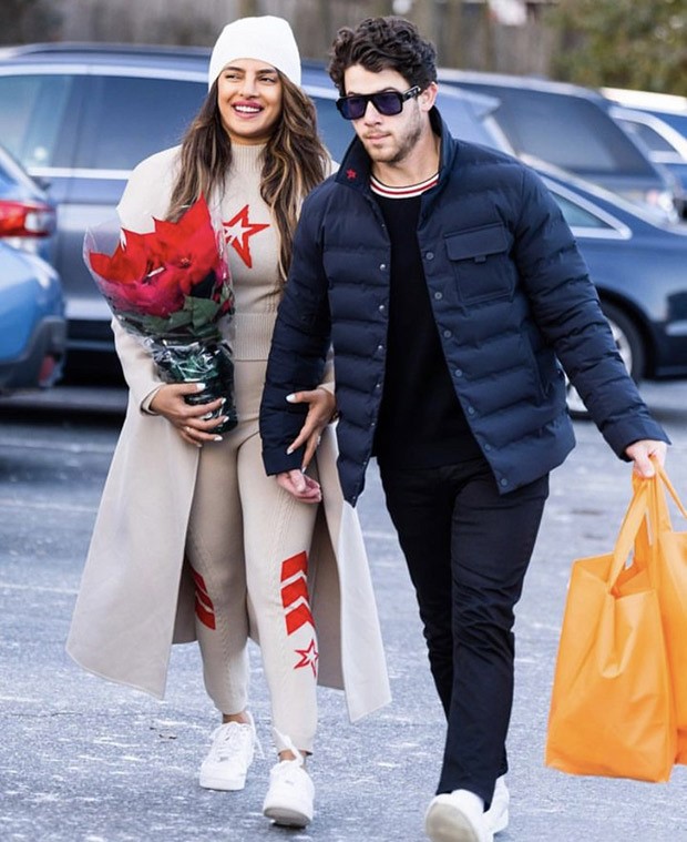Priyanka Chopra and Nick Jonas bring in the holiday season strolling hand in hand across New Jersey