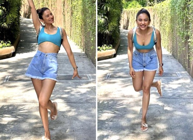 Rakul Preet Singh is smiling towards 2023 while posing in lush streets of Phuket wearing blue bralette and Shorts : Bollywood News