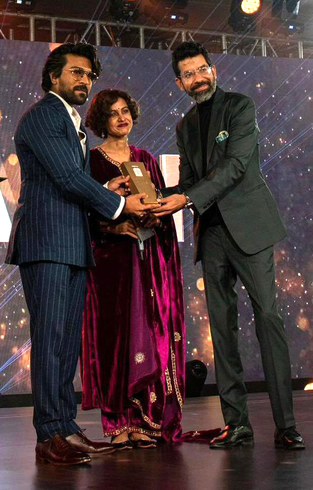Ram Charan receives the True Legend - Future of Young India Award in Delhi
