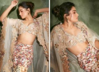 Rashmika Mandanna makes a wedding statement in a sparkling ivory embroidered ethnic co-ord ensemble