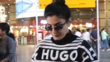 Raveena Tandon greets paps at the airport