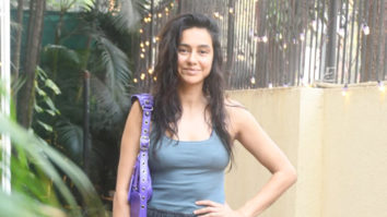 Shibani Dandekar poses for paps as she gets clicked in the city