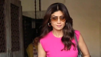 Shilpa Shetty gets clicked in the city sporting a bright pink top and denims