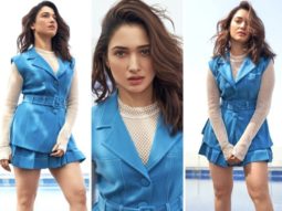 Tamannaah Bhatia’s gorgeous blue blazer ensemble for Rs. 26,000 will dispel your mid-week blues