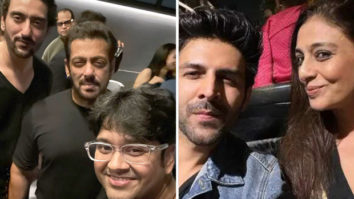 Salman Khan celebrates birthday with Shah Rukh Khan, Kartik Aaryan, Tabu, Milap Zaveri; cuts giant cake with family and paparazzi, see inside photos and videos