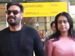 Ajay Devgn gets snapped with daughter Nysa Devgn at the airport