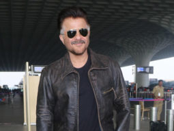 Anil Kapoor looks stylish as he poses in a leather jacket at the airport