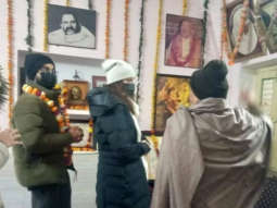 Anushka Sharma and Virat Kohli visit Vrindavan, offer prayers at Neem Karoli Baba ashram, see photos