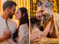 Athiya Shetty and KL Rahul were the happiest bride and groom and these photos from their haldi ceremony are proof, see pics
