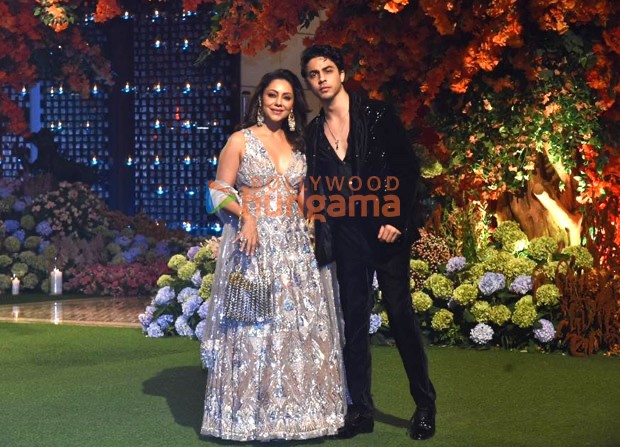 Gauri Khan and son Aryan Khan make a flamboyant appearance at Anant Ambani & Radhika Merchant’s engagement party