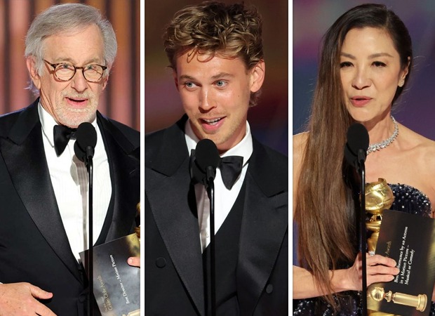 Golden Globes 2023 Steven Spielberg, The Banshees of Inisherin, Austin Bulter, Michelle Yeoh, Abbott Elementary win big