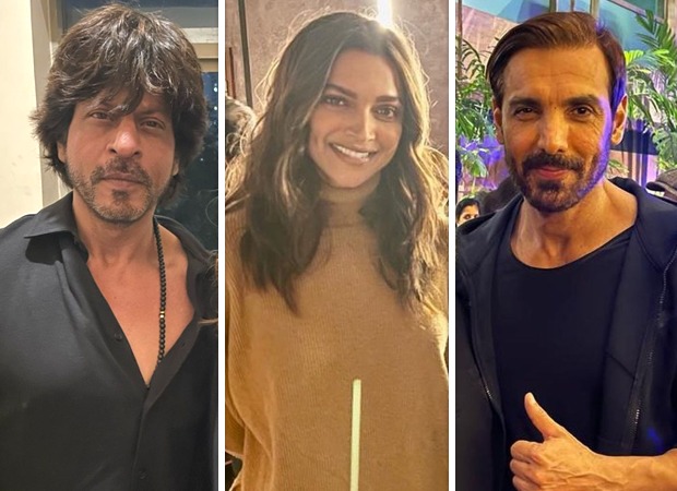 INSIDE PATHAAN PREMIERE: Shah Rukh Khan, Deepika Padukone, John Abraham are all smiles at the special screening, see pics : Bollywood News