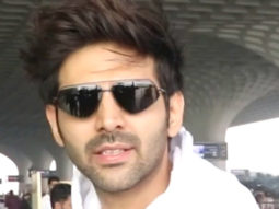 Kartik Aaryan rocks the Shehzada merch at the airport