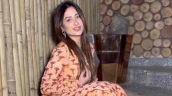 Mahira Sharma looks super cute in her peach coloured outfit