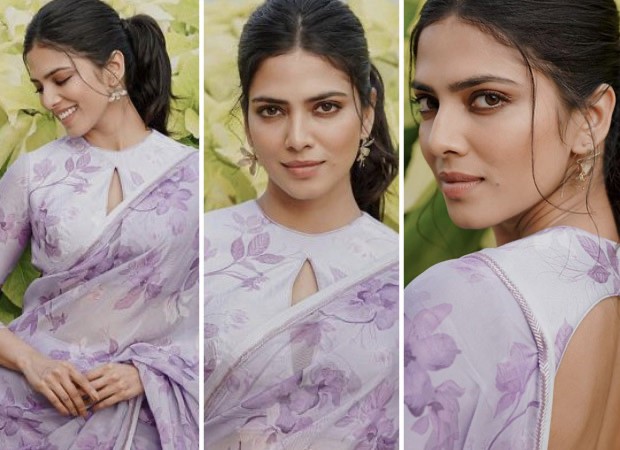 Malavika Mohanan aces spring fashion in beautiful liliac floral saree for Christy promotions : Bollywood News