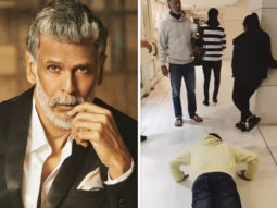 Milind Soman makes paps do twenty push ups; watch video