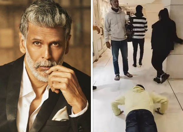 Milind Soman makes de paps do twenty push ups; watch video