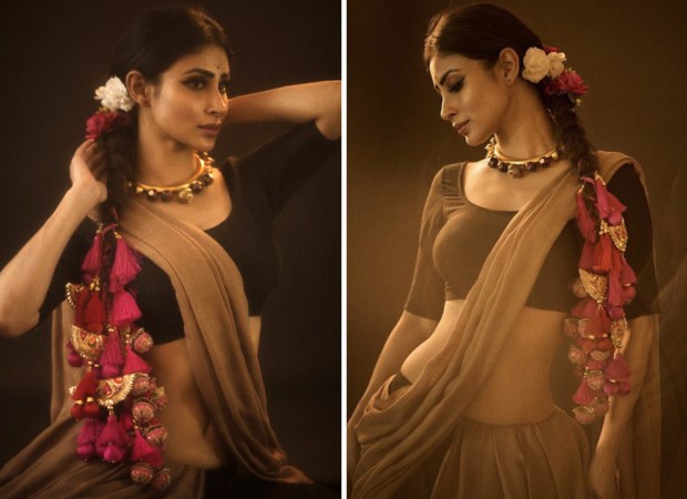 modern and stylish sarees like Mouni Roy for girls