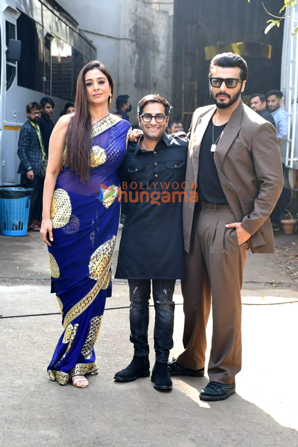 photos arjun kapoor and tabu snapped promoting their film kuttey on sets of indian idol 3