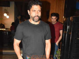 Photos: Farhan Akhtar, Shibani Dandekar and Anusha Dandekar snapped at Mizu in Bandra