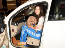 Photos: Giorgia Andriani snapped outside a salon in Bandra