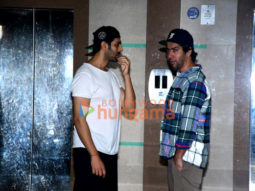 Photos: Kartik Aaryan and Rohit Dhawan snapped in Andheri