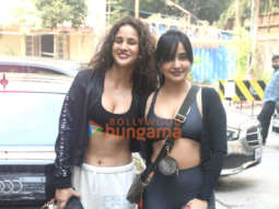 Photos: Neha Sharma and Aisha Sharma spotted outside a gym in Bandra