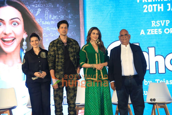 photos rakul preet singh and others snapped at the trailer launch of the film chhatriwali 4