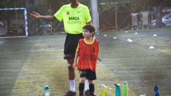 Photos: Taimur Ali Khan snapped at a football ground during practice