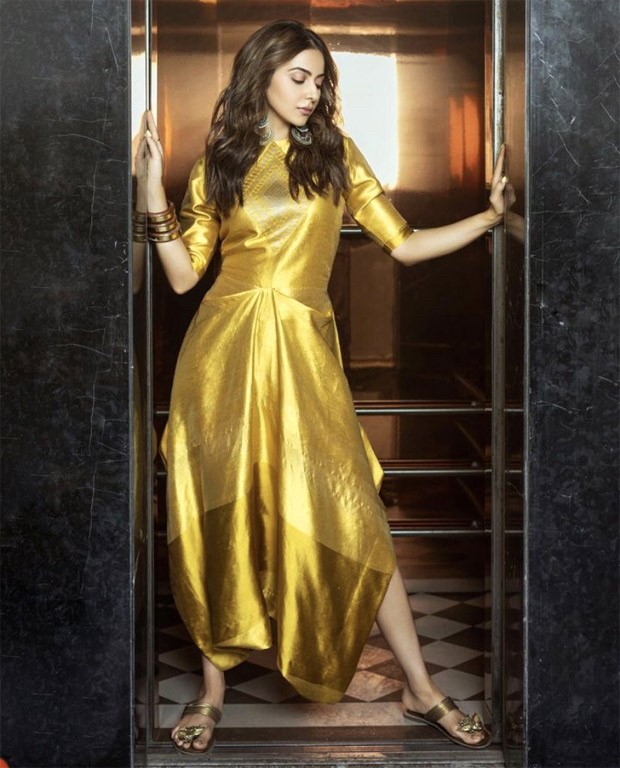 Rakul Preet's brocade jumpsuit, which cost Rs. 29K for Chhatriwali promotions, is ideal for bringing glam and good spirits to the event Rakul Preet's brocade jumpsuit, which cost Rs. 29K for Chhatriwali promotions, is ideal for bringing glam and good spirits to the event