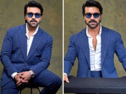 Ram Charan suits up in style in a blue pant-suit for Golden Globes press meet