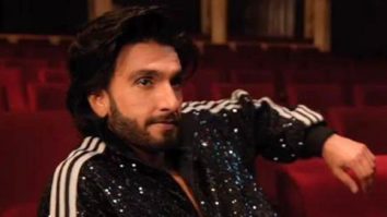 Ranveer Singh rocks his new pair of sneakers with a glittery jogging suit
