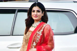 Raveena Tandon waves at paps in a gorgeous traditional outfit