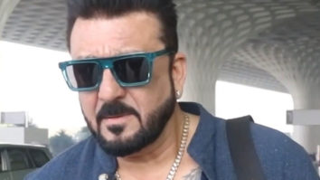 Sanjay Dutt looks dashing in a black kurta at the airport