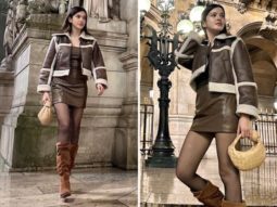 Shanaya Kapoor’s stunning brown mini dress and H&M jacket is giving us a chocolatey rush