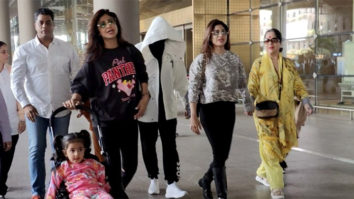 Shilpa Shetty wishes paps ‘Happy New Year’ as she gets clicked at the airport with her family