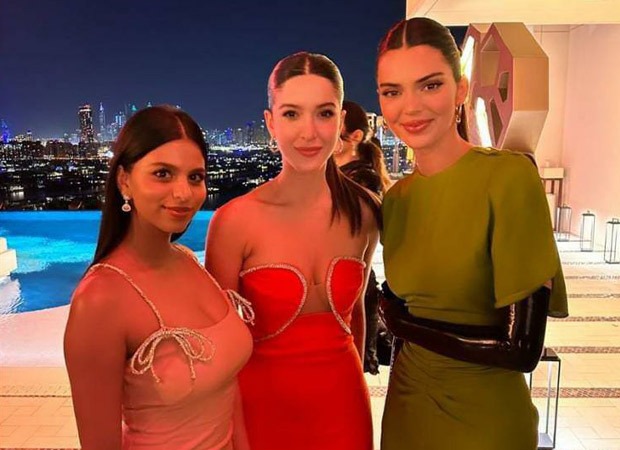 Suhana Khan and Shanaya Kapoor pose with supermodel Kendall Jenner in Dubai, see photo 