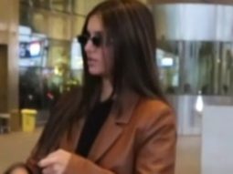 Tara Sutaria slays her airport look with brown leather jacket & black boots