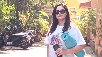 Zareen Khan poses for paps as she gets clicked for her gym session