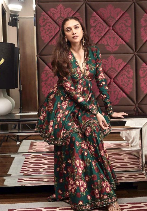 Aditi Rao Hydari’s floral gharara set for Taj: Divided by blood promotions is straight out of a royal closet