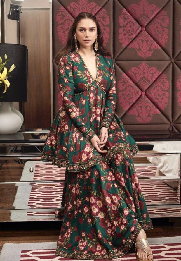 Aditi Rao Hydari’s floral gharara set for Taj: Divided by blood promotions is straight out of a royal closet