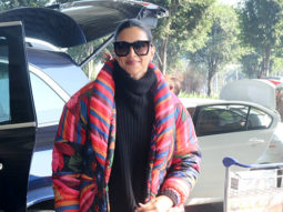 Deepika Padukone walks in style at the airport donning a multicolored oversized jacket