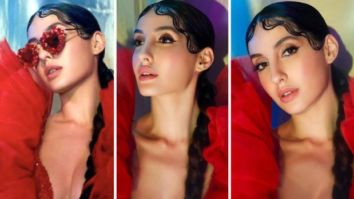 Giving us a glimpse of her dirty little secret, Nora Fatehi is all glammed up in a red-hot couture