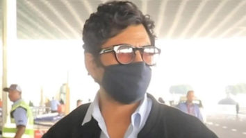 Nawazuddin Siddiqui poses for paps at the airport