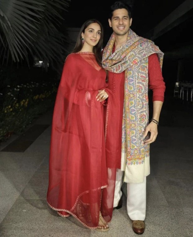 Newly-married couple Sidharth Malhotra and Kiara Advani are a royal display of ethnic style in red Manish Malhotra ensembles as they arrive in Delhi