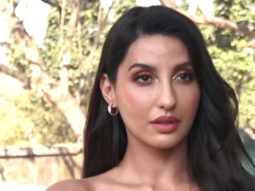 Nora Fatehi poses for paps in a beautiful gown at Kapil Sharma show sets